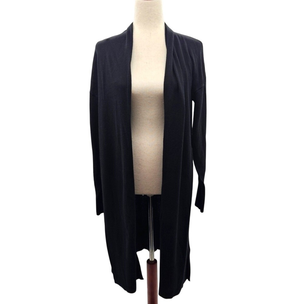 Gap Women's Black‎ Open Front Women's Duster Sweater Size Medium